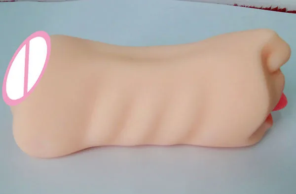 Bướm giả kèm miệng lưỡi liếm âm đạo giả 2 đầu 530g cho nam — Tạo hình miệng – Lưỡi sinh động