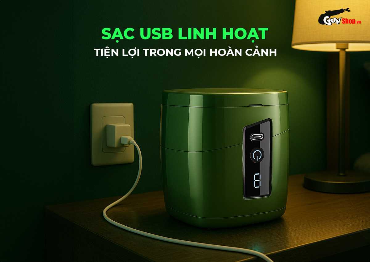 Cốc thủ dâm Ailebo tự động nhỏ gọn rung xoay thụt cực đã — Sạc USB linh hoạt, sử dụng tiện lợi mọi lúc