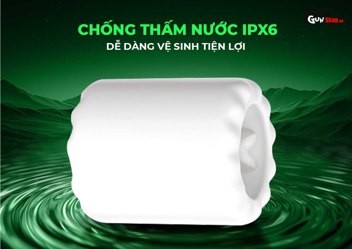 Cốc thủ dâm Ailebo tự động nhỏ gọn rung xoay thụt cực đã — Dễ dàng vệ sinh với thiết kế chống thấm nước thông minh