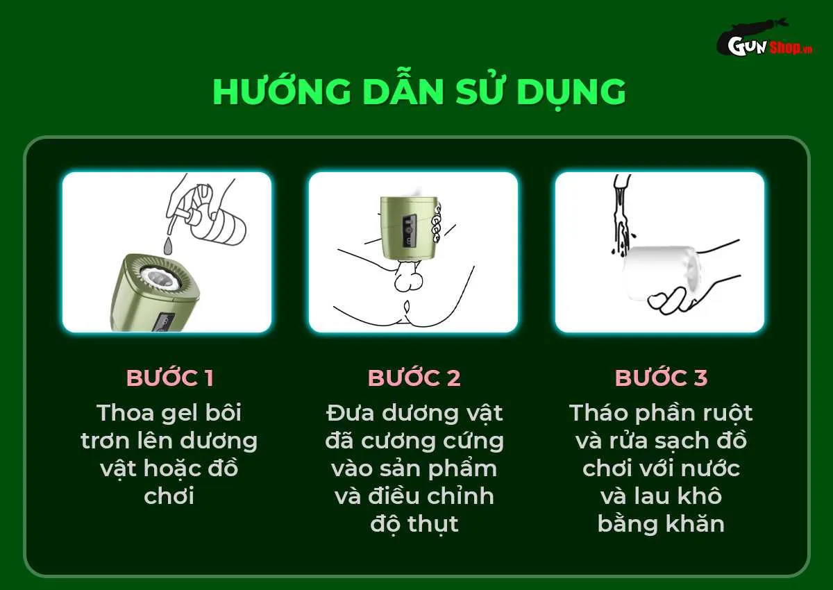 Cốc thủ dâm Ailebo tự động nhỏ gọn rung xoay thụt cực đã — Vệ sinh đúng cách để giữ âm đạo giả Erectile Stem Ailebo