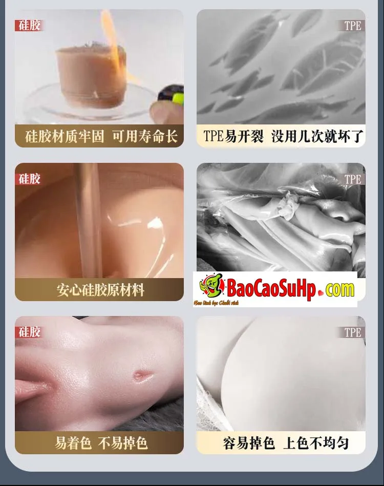 Âm đạo giả nguyên khối Silicone kháng khuẩn không mùi — hình 11