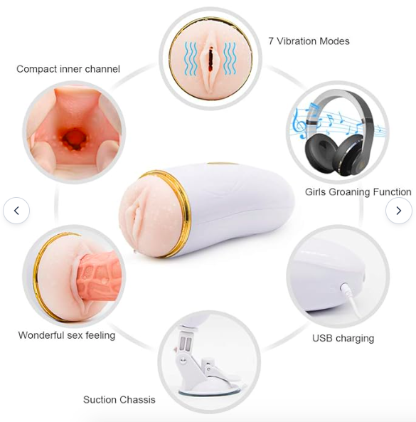Âm đạo giả tự động cao cấp - Fox Lesparty — Thiết kế chân thực và chất liệu cao cấp