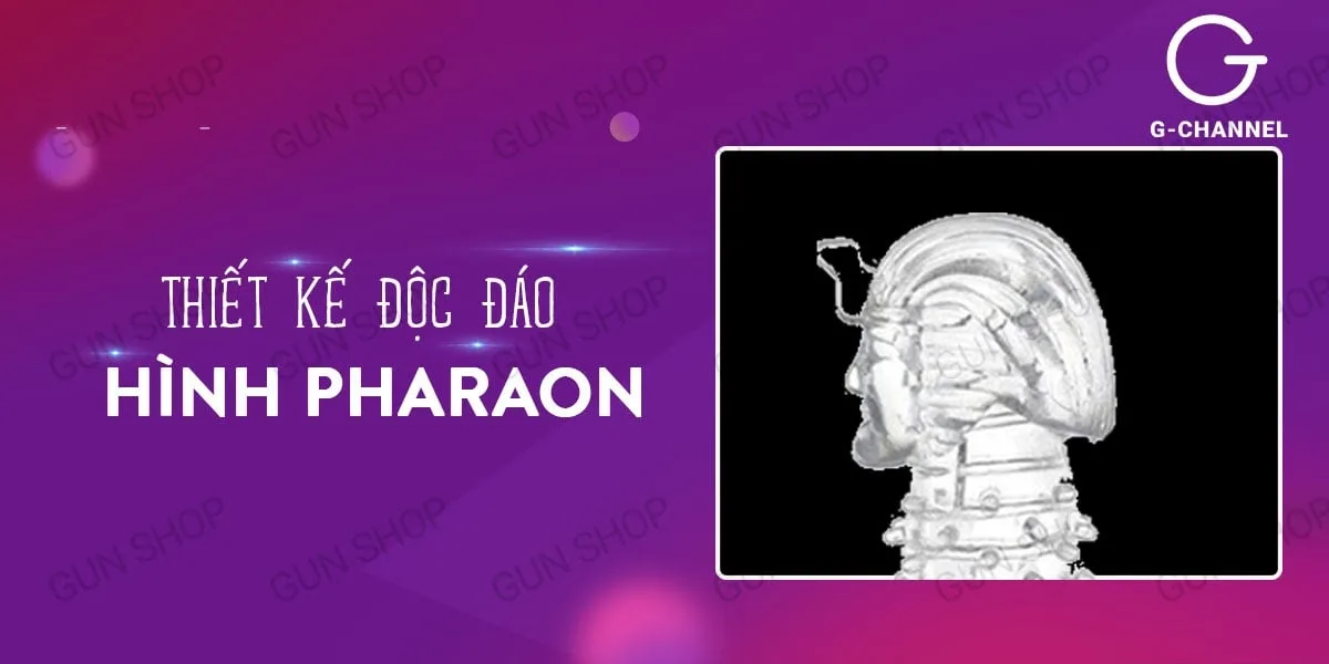 Bao cao su đôn dên Baile Pharaon tăng kích thước hưng phấn — Thiết kế gai nổi và đầu Pharaon kích thích cực đỉnh