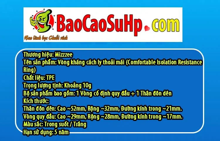 Bao cao su donden hở đầu bi sần Resist Ring tăng kính thước — hình 10