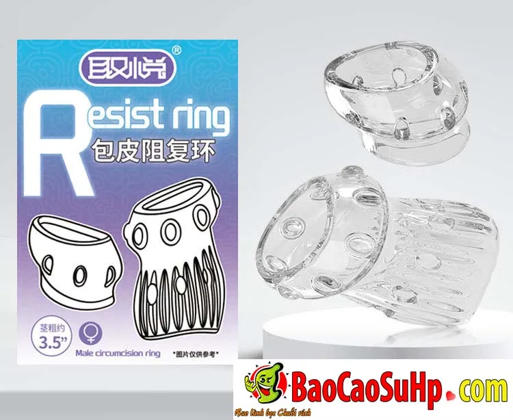 Bao cao su donden hở đầu bi sần Resist Ring tăng kính thước — hình 11