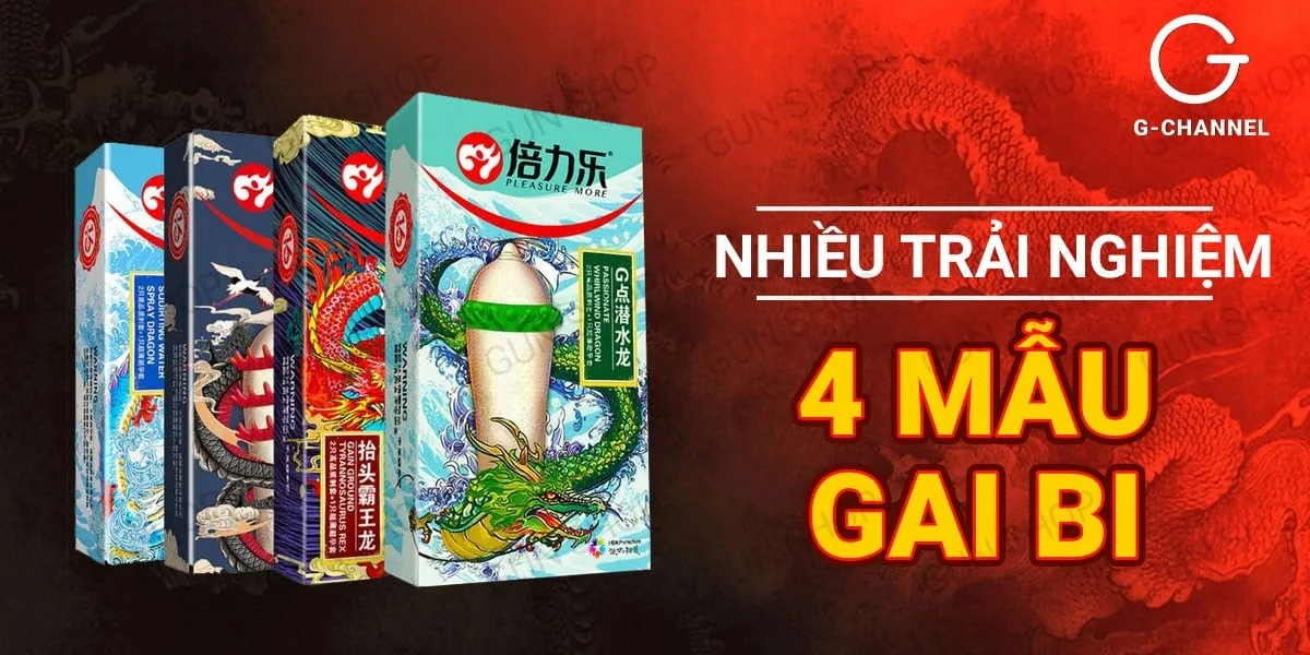 Bao cao su Dragon gân gai bi lớn tăng khoái cảm an toàn — Thiết kế độc đáo, cảm giác tăng cấp đỉnh cao