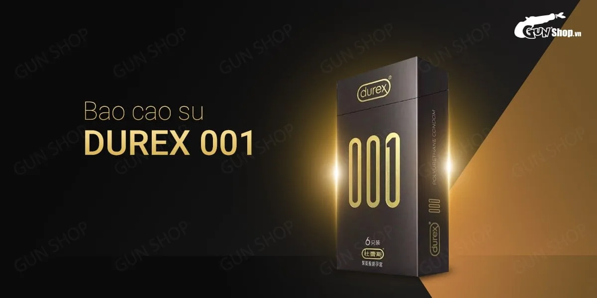 Bao cao su Durex 001 siêu mỏng 54mm an toàn thăng hoa hộp 6 — Thiết kế siêu mỏng đặc biệt không những tạo cảm giác tự