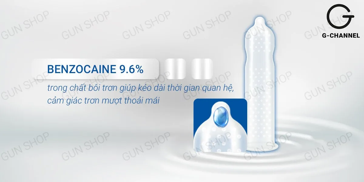 Bao cao su Innova Đen gân gai 12 cái tăng khoái cảm, kéo dài — Công thức đặc biệt kéo dài thời gian