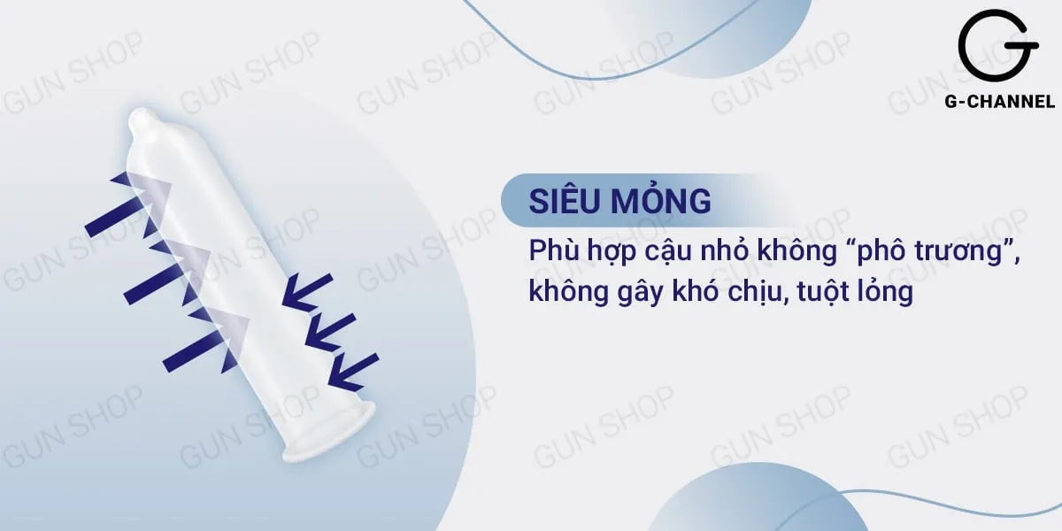 Bao cao su Liebe mỏng nhẹ 49mm, an toàn, mềm mại hộp 12 — Ưu điểm vượt trội của bao cao su Thái Lan Liebe mỏng