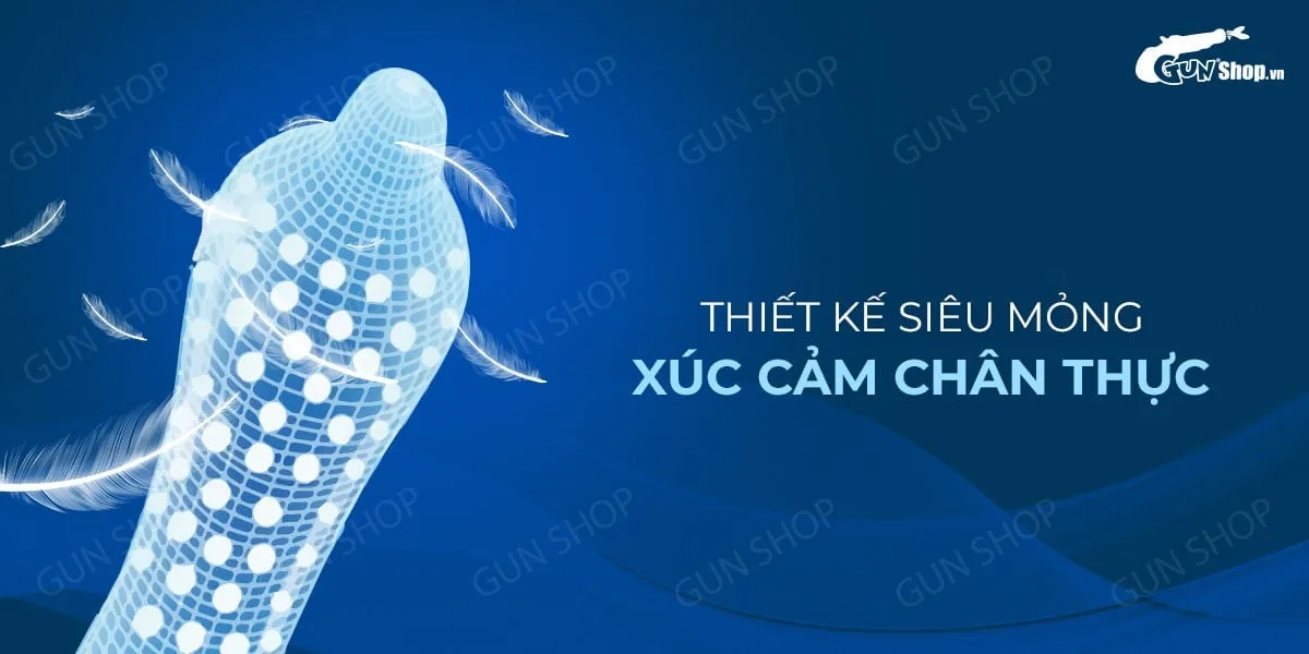 Bao cao su Muaisi Xanh Dương gel gai tăng khoái cảm hộp 10 — Thông số kỹ thuật nổi bật