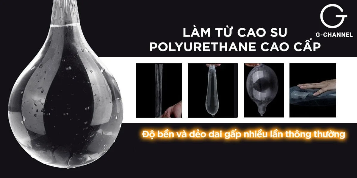 Bao cao su Sagami 002 siêu mỏng 0.02mm - Hộp 2 cái hàng — Chất liệu Polyurethane cao cấp – An toàn, dẻo dai và cực kì