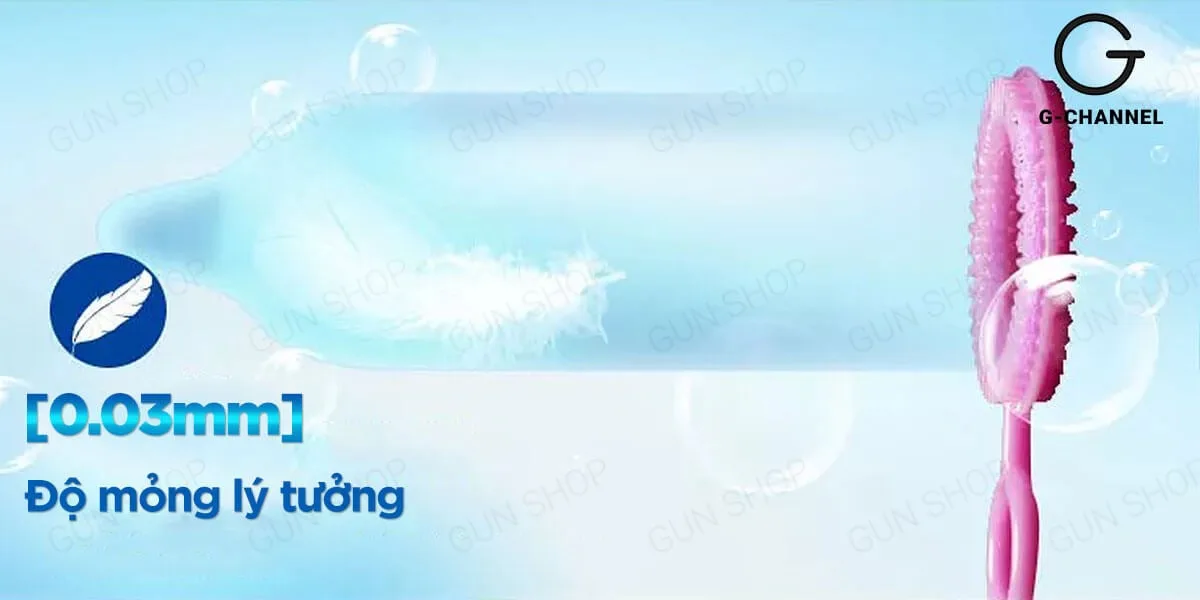 Bao cao su Gun siêu mỏng 0.03mm hộp 10 cái - An toàn, nhạy — Thông số kỹ thuật nổi bật