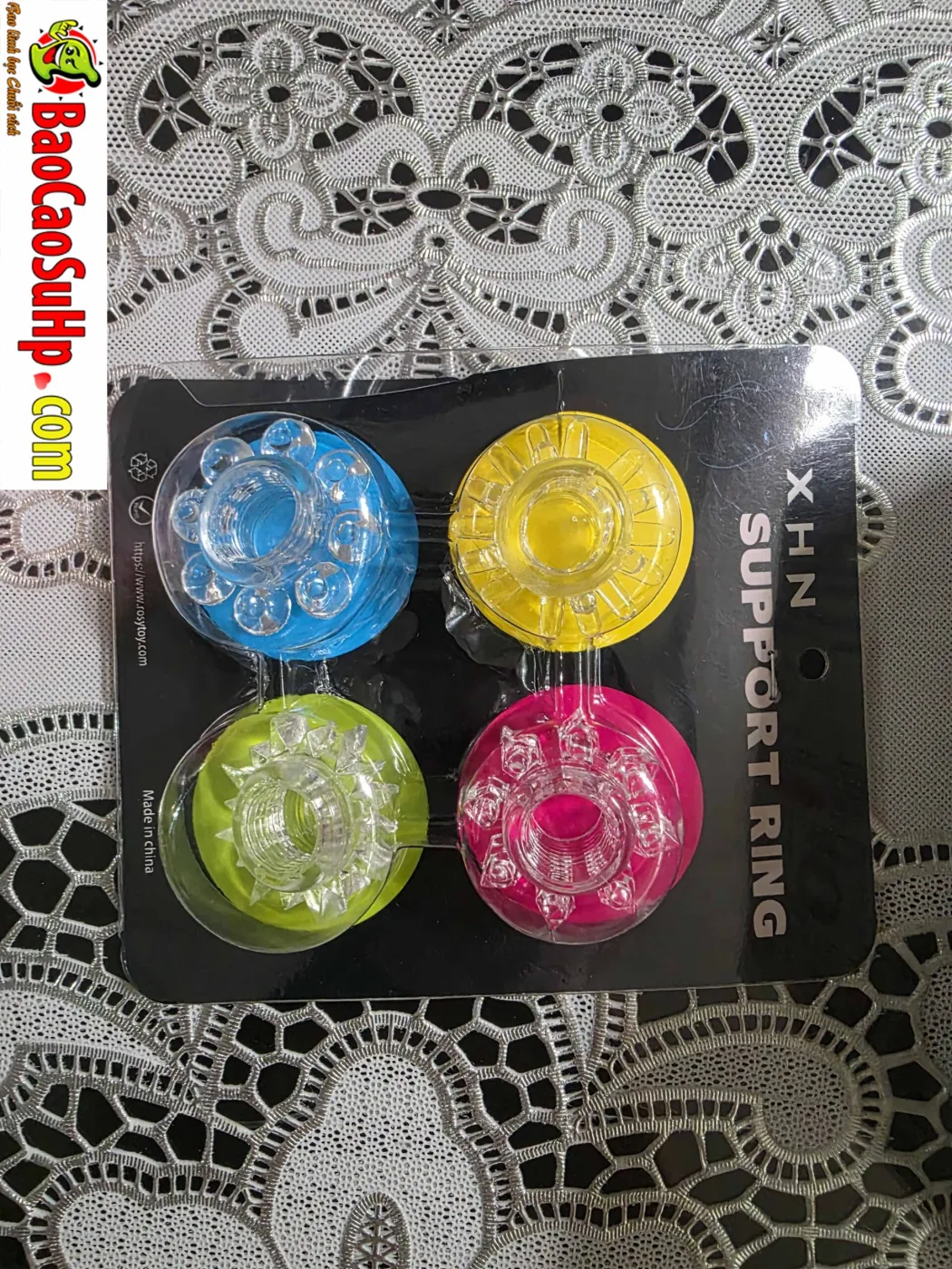 Bộ vòng đeo dương vật Coc Super XHN Support Ring gồm 4 vòng — Ảnh chụp sản phẩm tại shop Shop.com