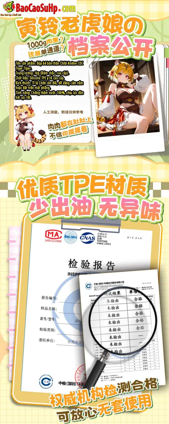 Búp bê tình dục bán thân mini size Chibi Anime COC Tiger — hình 20