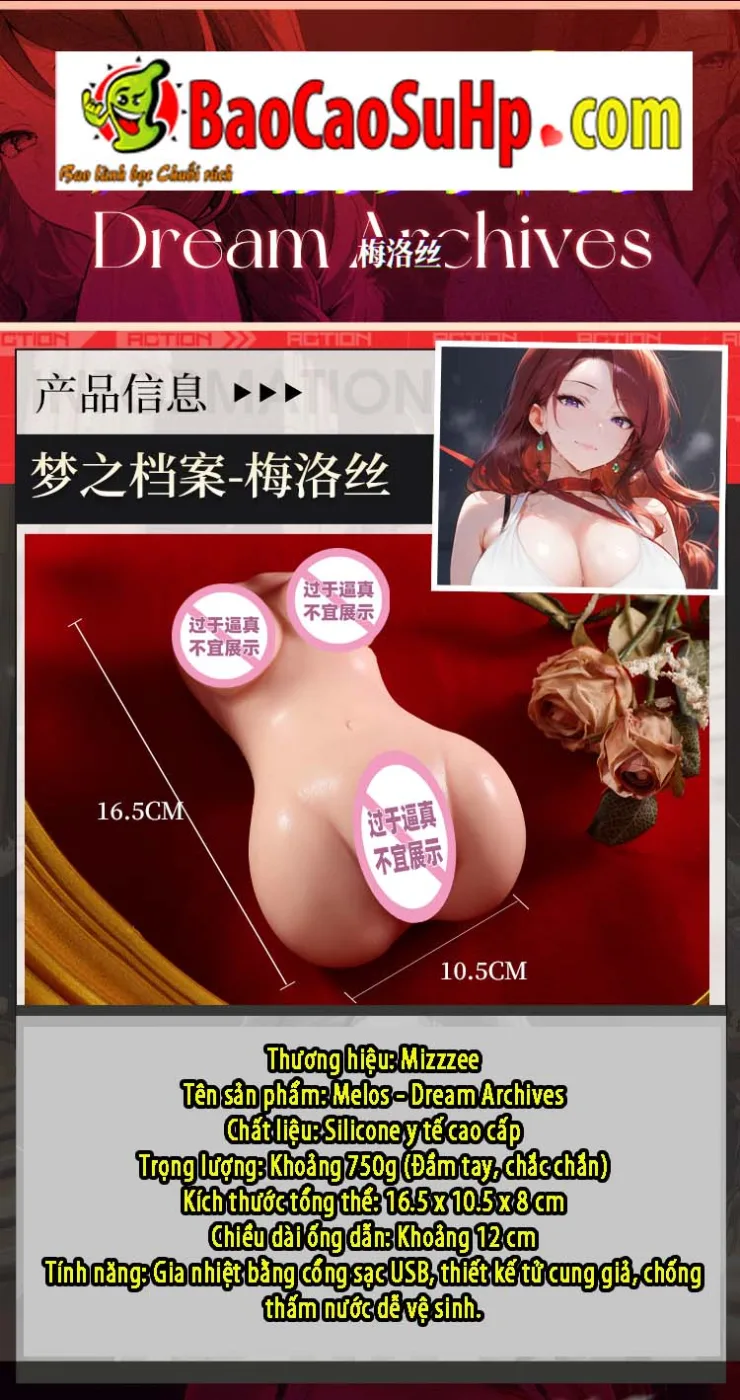 Búp bê bán thân silicon Bạch Kim Mini Mizzzee Yurina áo đen — hình 35