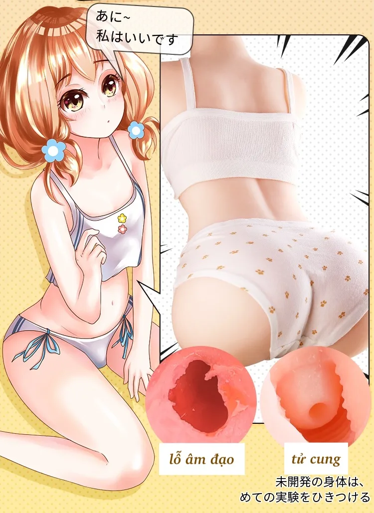 Búp bê tình dục Nhật Bản Mystery Ji Poor Loli 6kg siêu thực — Bên cạnh đó, chất liệu này rất dễ vệ sinh, không ám mùi và