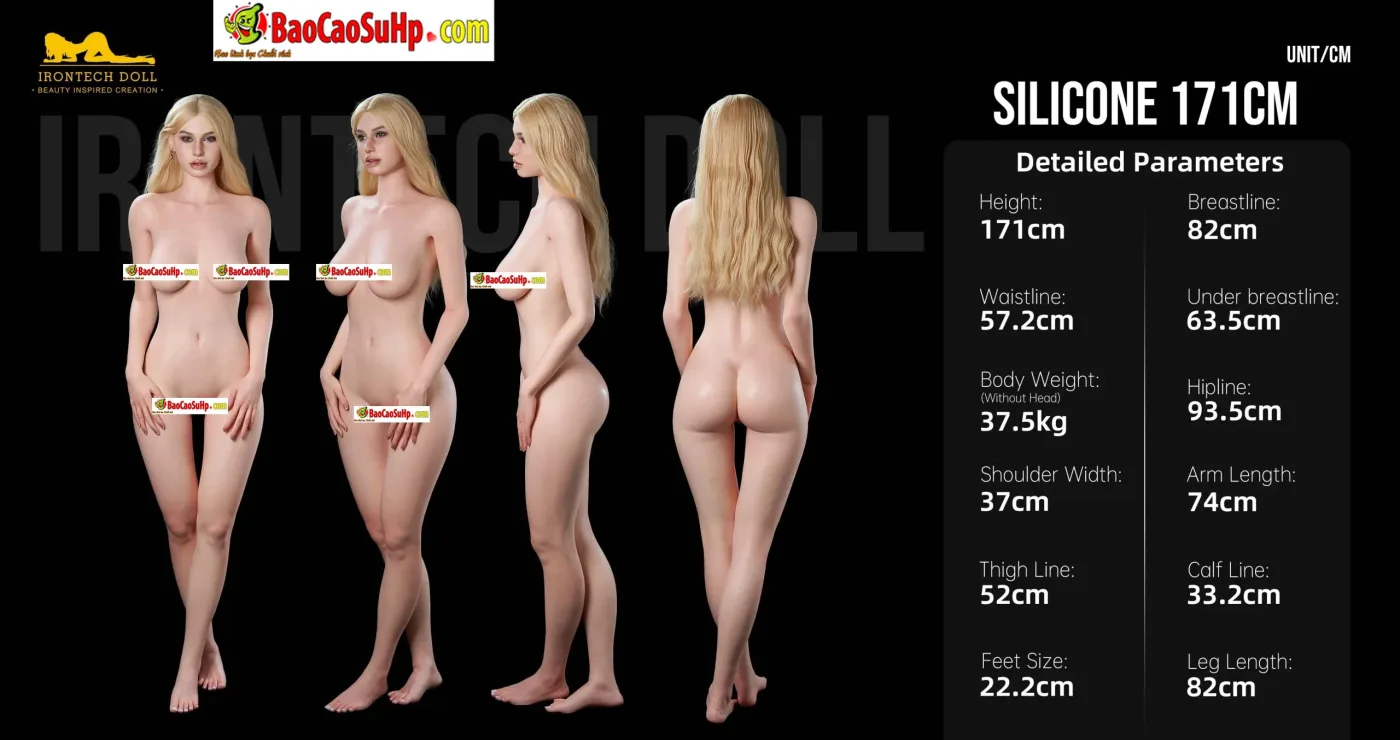 Búp bê tình dục Full Silicone Irontech Doll D Cup Sex Doll — Thông số kỹ thuật chi tiết