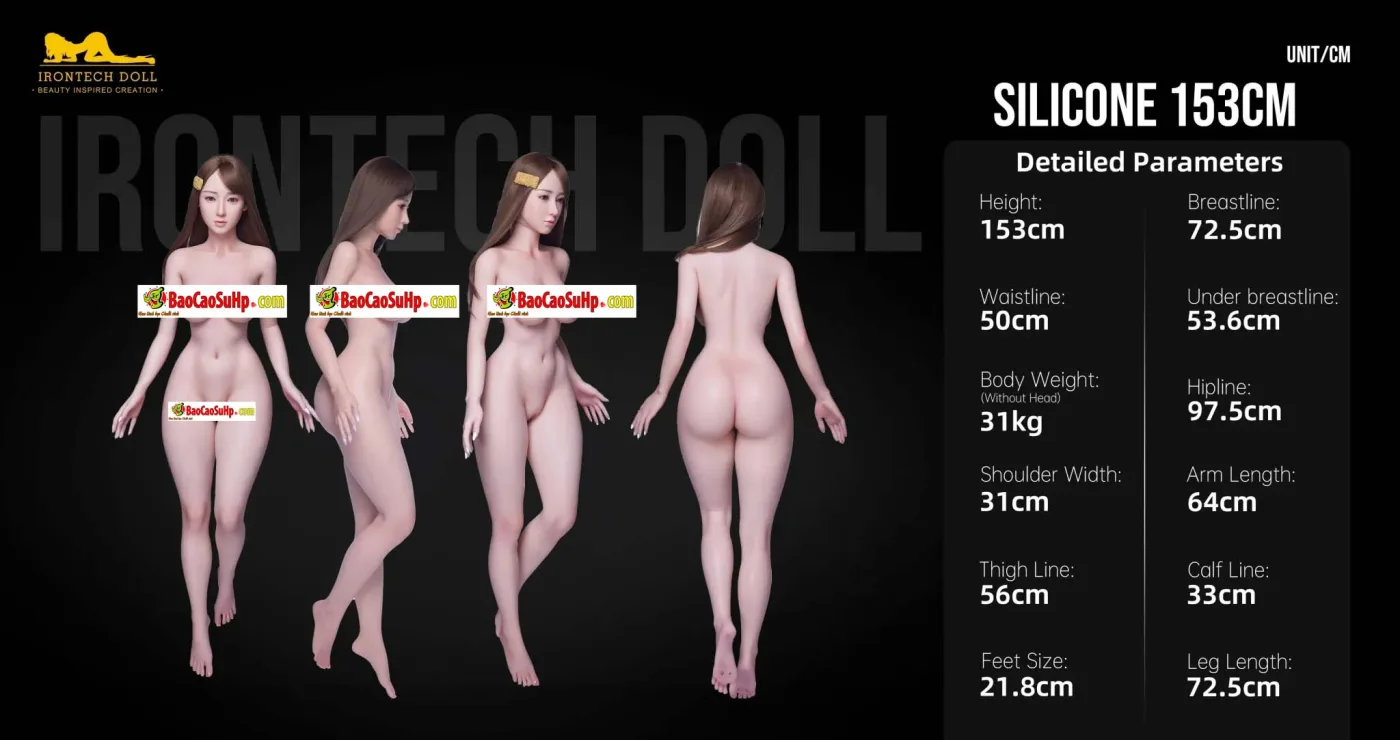 Bup be tinh duc Full Silicone Irontech Manami 153cm S14 ROS MAX Silk Glow 19