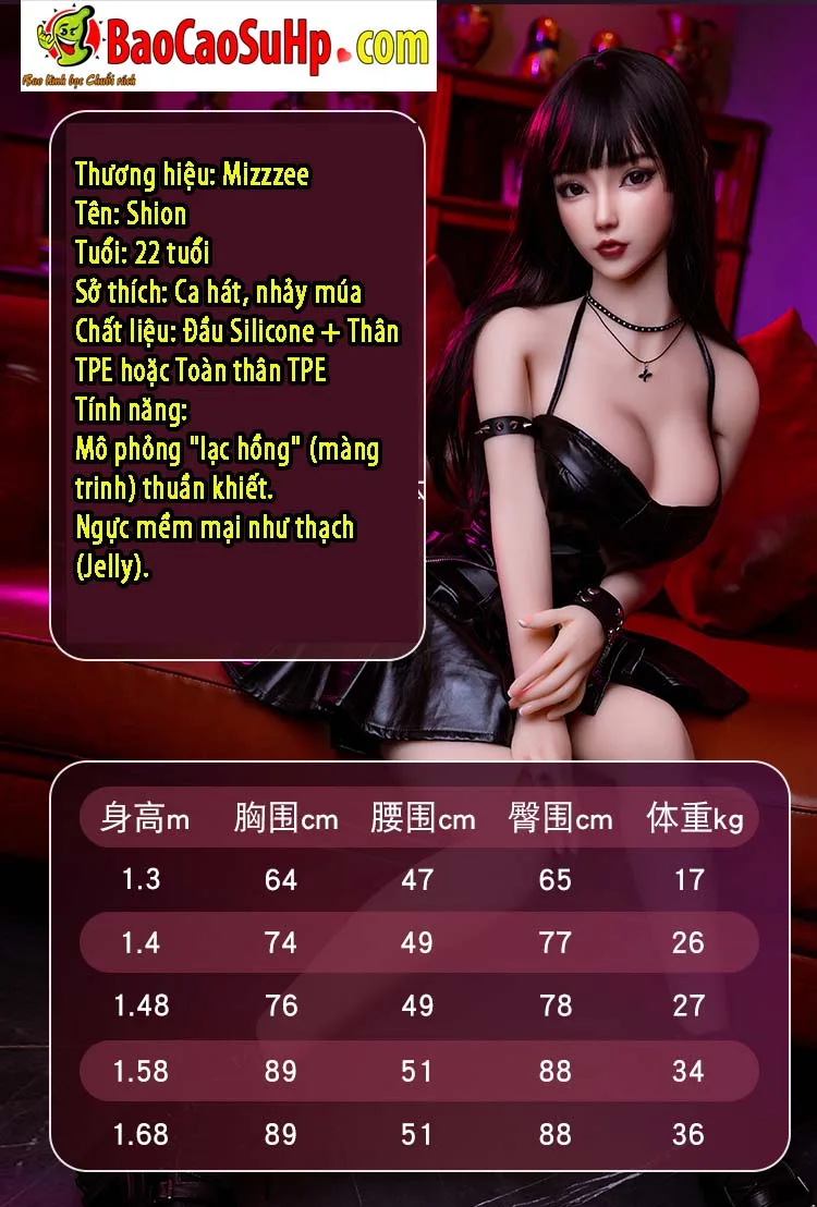 Búp bê tình dục Full thân TPE đầu Silicone Shion cô nàng vũ — hình 13