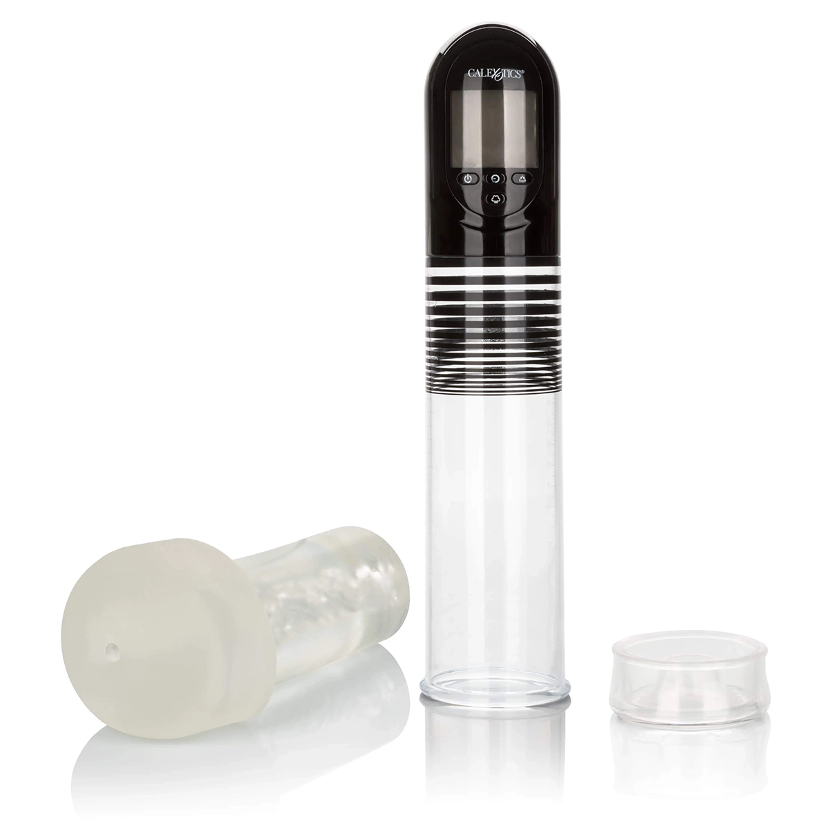 CalExotics Optimum Series máy bơm dương vật tự động thông — Thiết kế hiện đại, chất liệu cao cấp