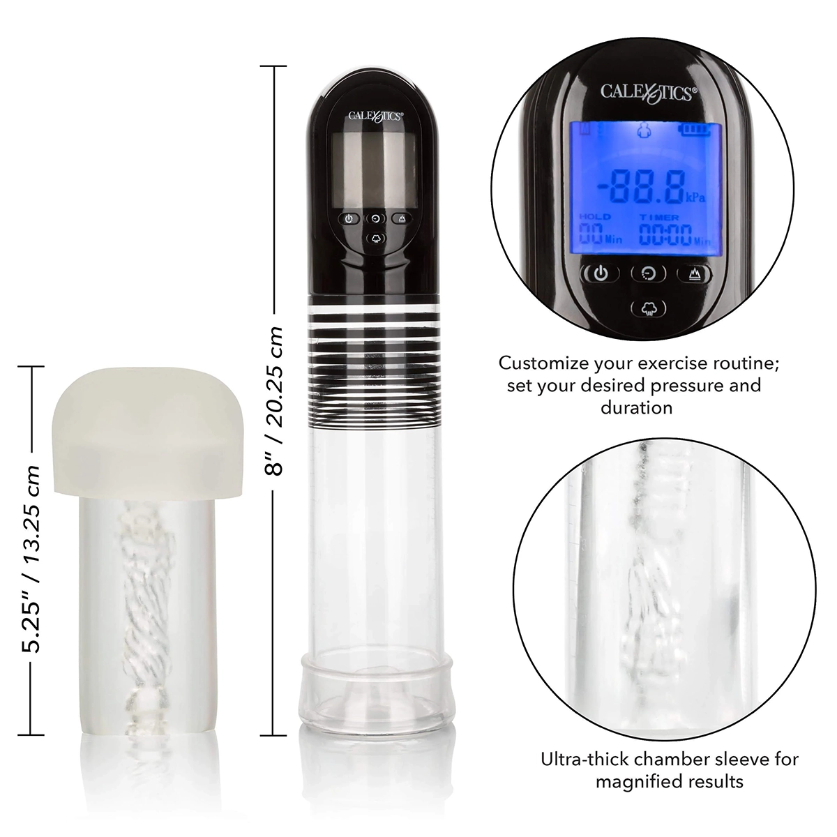 CalExotics Optimum Series máy bơm dương vật tự động thông — hình 7