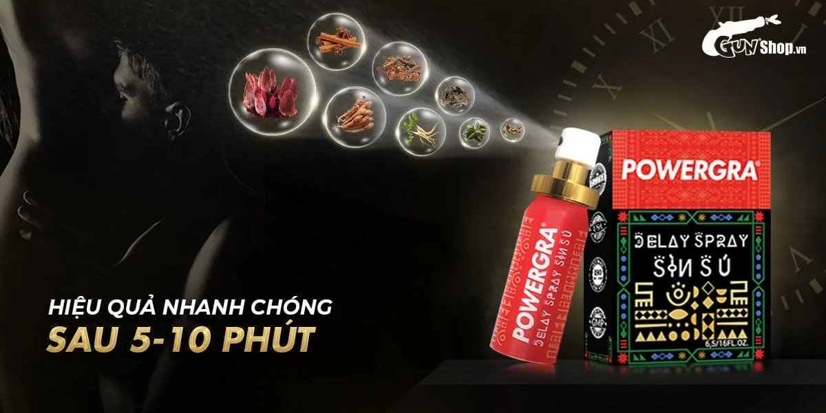 Powergra Delay Spray Sìn Sú 12ml kéo dài thời gian tăng — hình 4