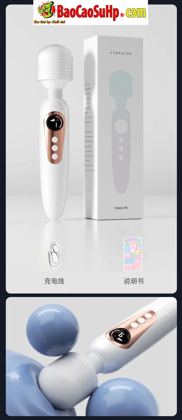 Chày rung phát nhiệt Mizzzee Happy Life White Firebaby giá rẻ rung mạnh - ảnh 10