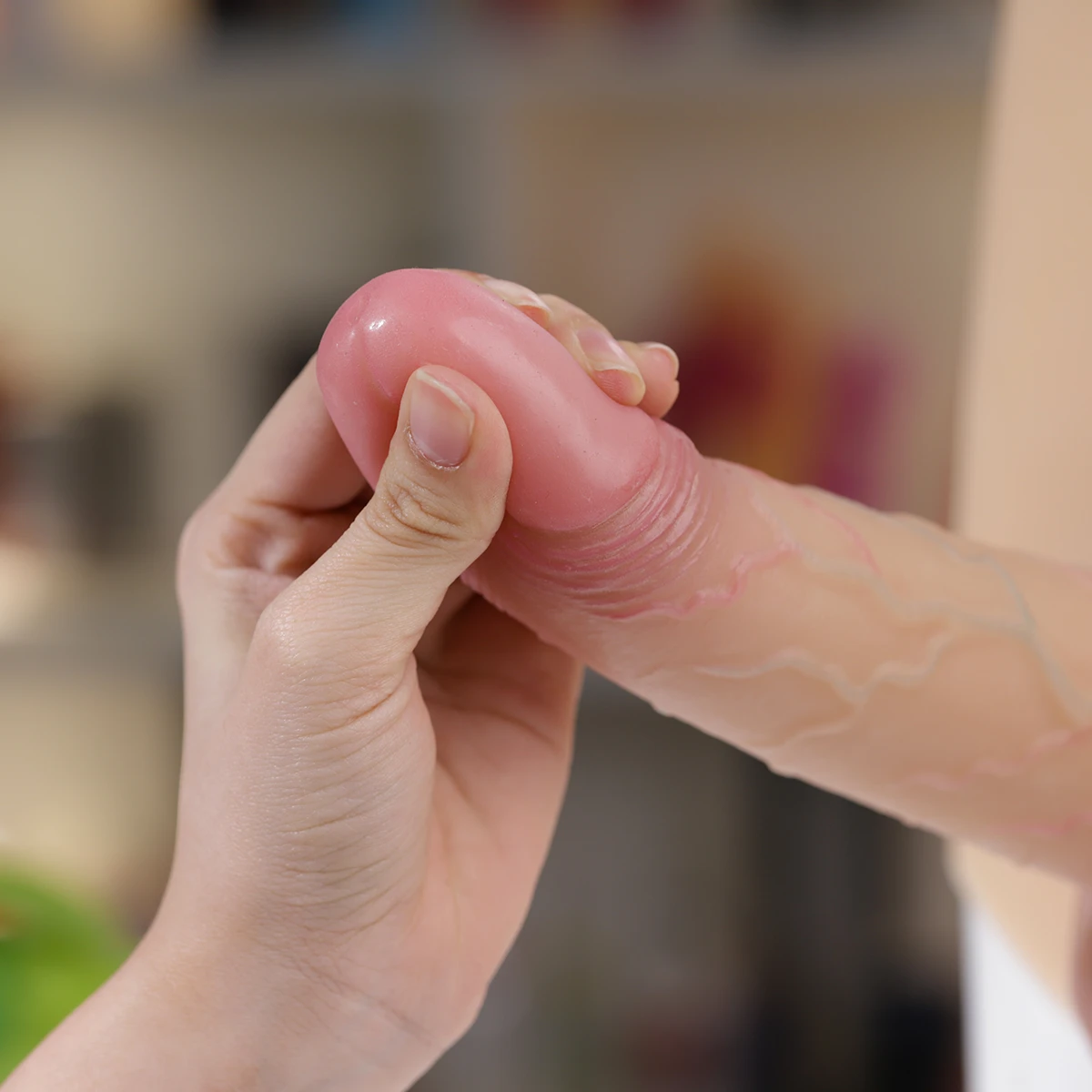 Dương vật giả nam rỗng silicone mềm mại thiết kế tiện lợi — hình 20