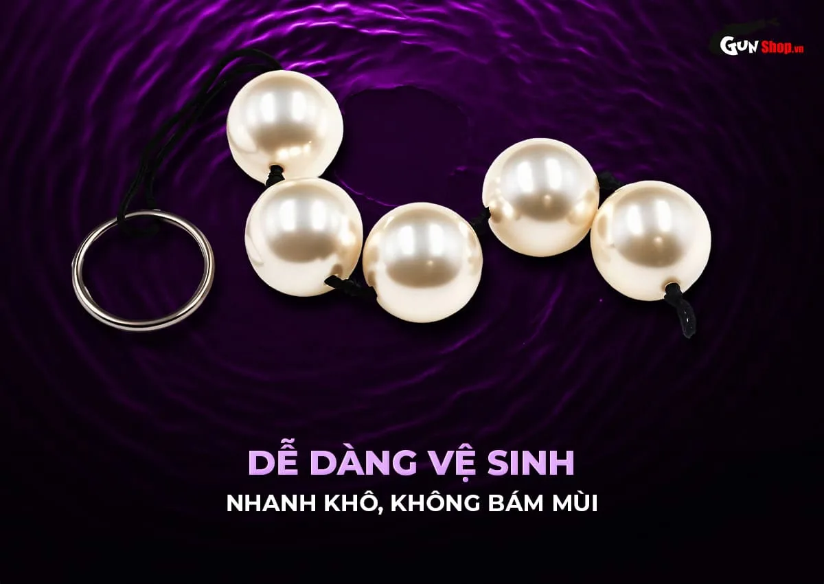 Chuỗi hạt ngọc trai kích thích hậu môn an toàn dễ sử dụng — Dễ làm sạch – Khô nhanh, không để lại bất kỳ mùi lạ