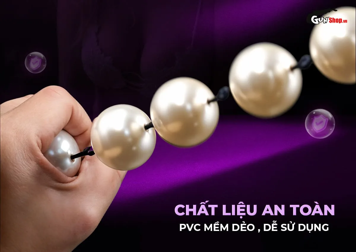 Chuỗi hạt ngọc trai kích thích hậu môn an toàn dễ sử dụng — Chất liệu PVC mềm dẻo – Đủ linh hoạt, dễ sử dụng, thân