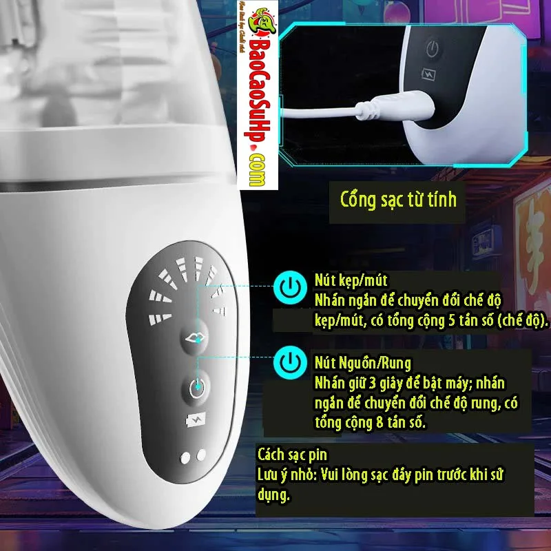 Cốc thủ dâm dạng miệng giả Wakakusa tự động siêu mềm Rung liếm - ảnh bìa 4