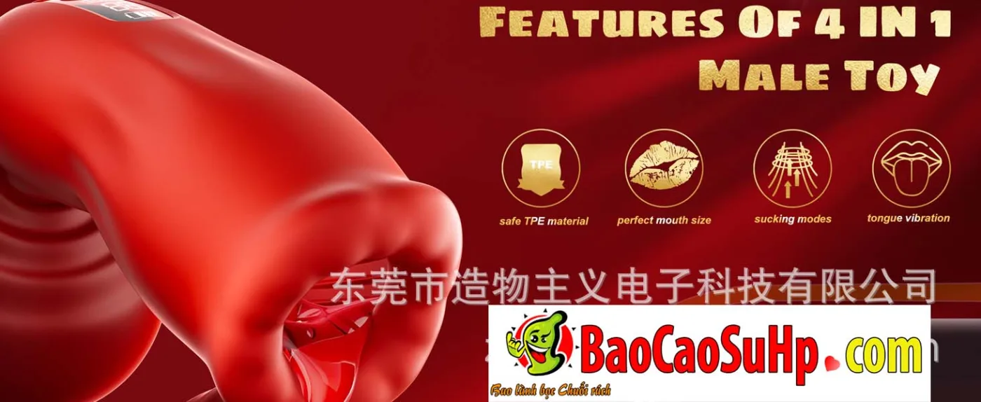 Cốc thủ dâm miệng có lưỡi Kinkage Ruriko điều khiển APP — hình 7