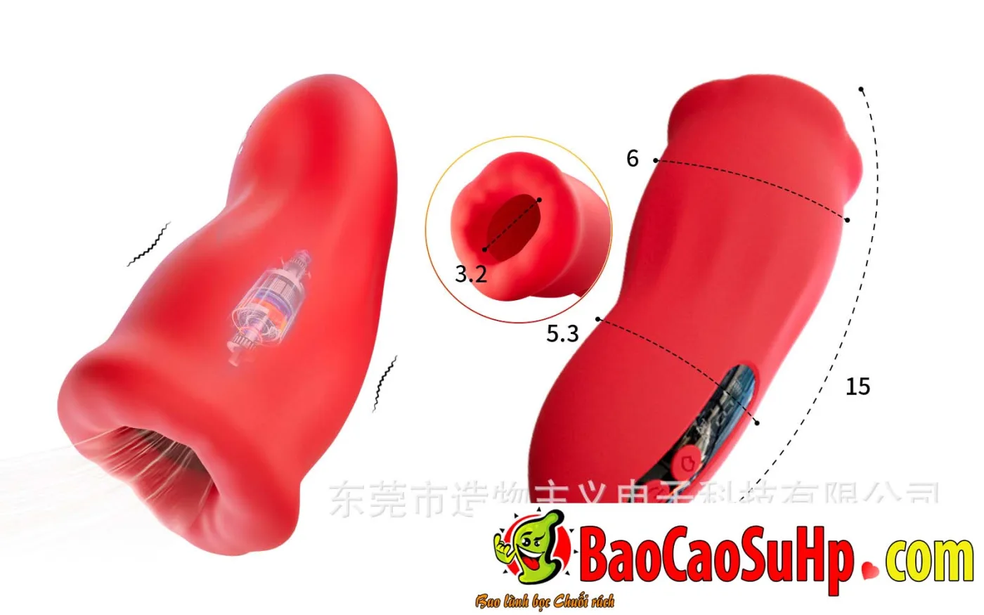 Cốc thủ dâm miệng có lưỡi Kinkage Ruriko điều khiển APP — hình 10