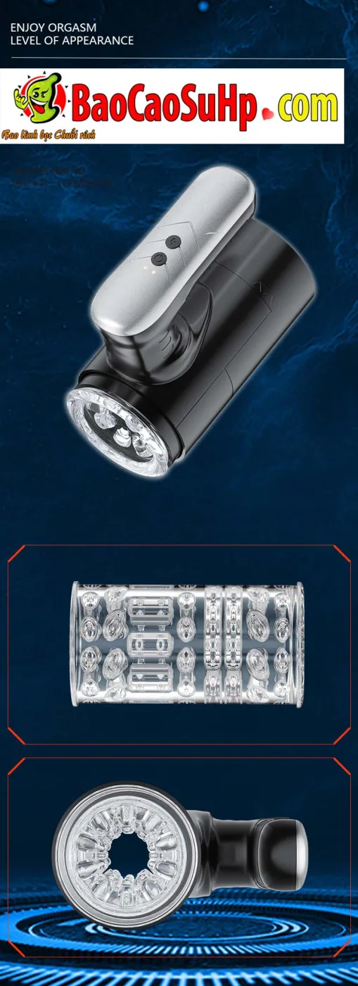 Cốc thủ dâm tự động Black Mark thụt lên xuống nhỏ gọn mạnh mẽ RC-015 - ảnh giới thiệu 7