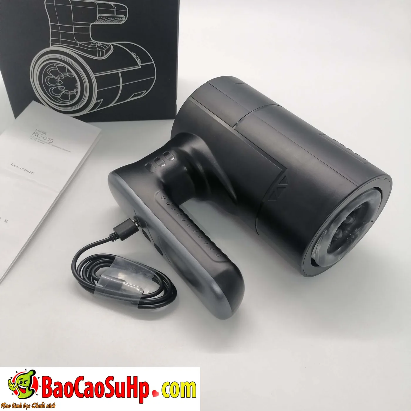 Cốc thủ dâm tự động Black Mark thụt lên xuống nhỏ gọn mạnh mẽ RC-015 - ảnh giới thiệu 1