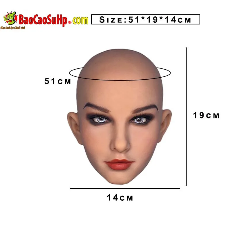 Ảnh thông số kỹ thuật đầu búp bê full silicone HT 2026