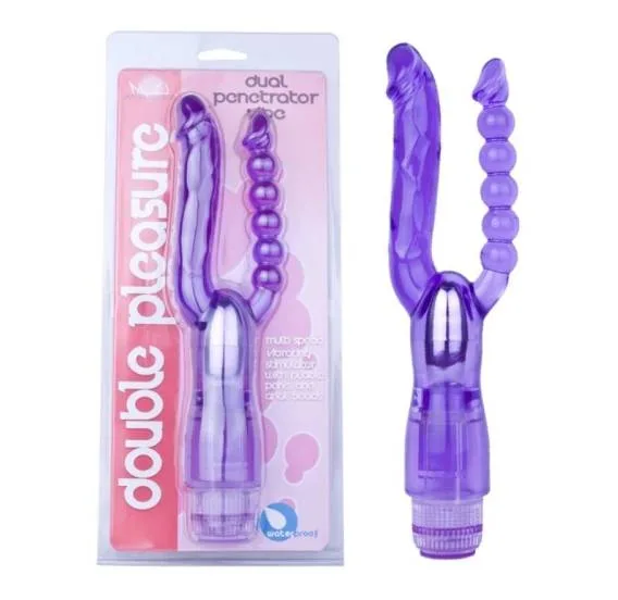 Dương vật giả rung 2 đầu Double Pleasure kích thích hậu môn — Thiết Kế Gọn Gàng, Dễ Sử Dụng