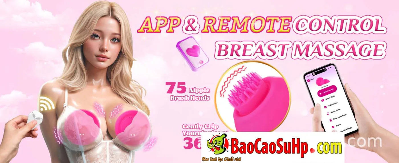 Dụng cụ kích thích Massage ngực cho chị em Pika Pink rung — hình 10