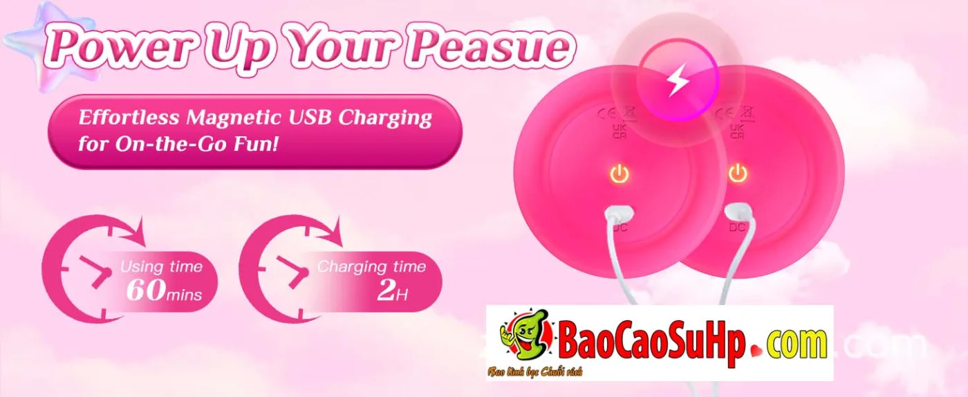 Dụng cụ kích thích Massage ngực cho chị em Pika Pink rung — hình 13