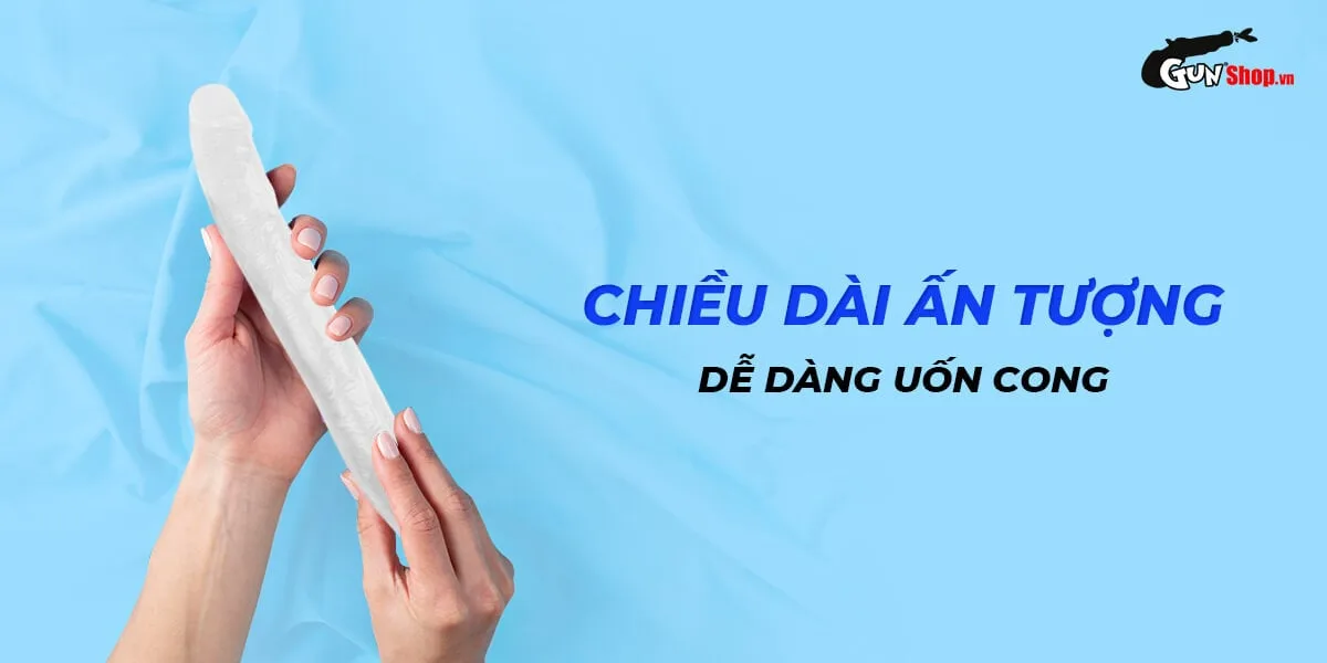 Dương vật giả 2 đầu Chisa Hi-Rubber 12.8 Inch siêu mềm an — hình 2