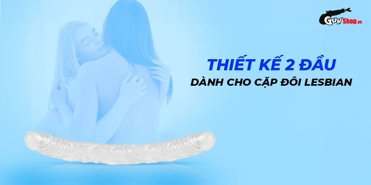 Dương vật giả 2 đầu Chisa Hi-Rubber 12.8 Inch siêu mềm an — hình 3