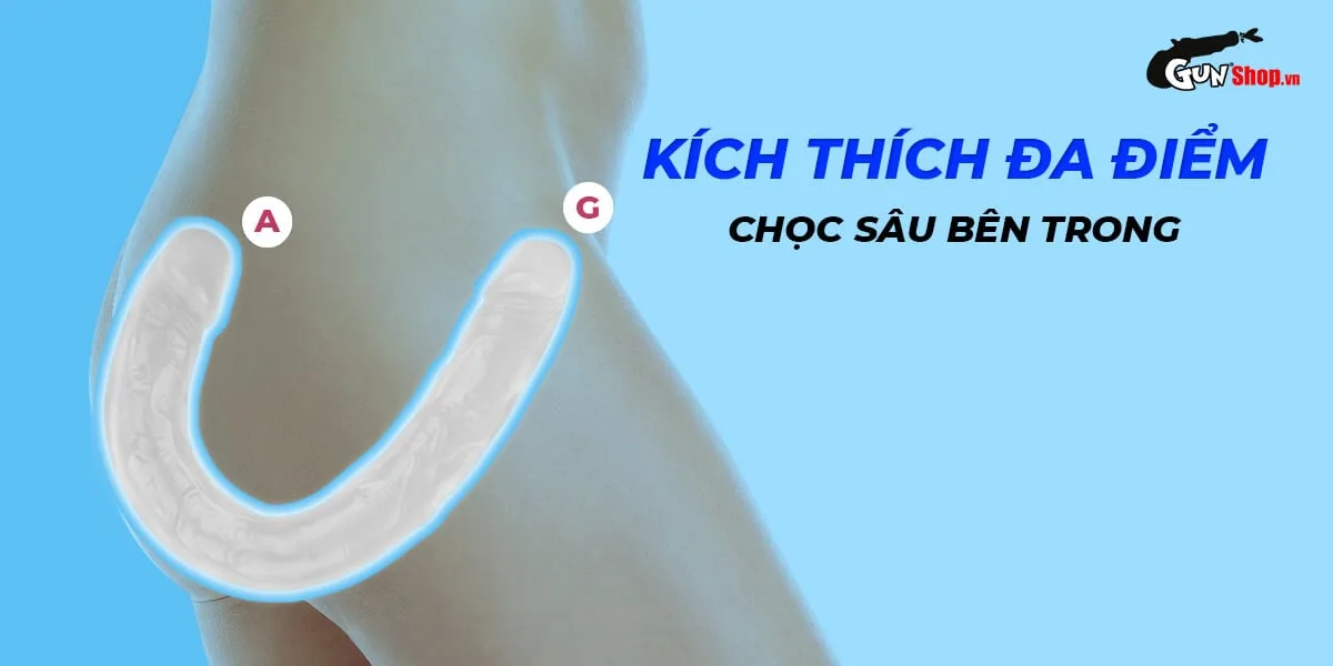 Dương vật giả 2 đầu Chisa Hi-Rubber 12.8 Inch siêu mềm an — hình 4