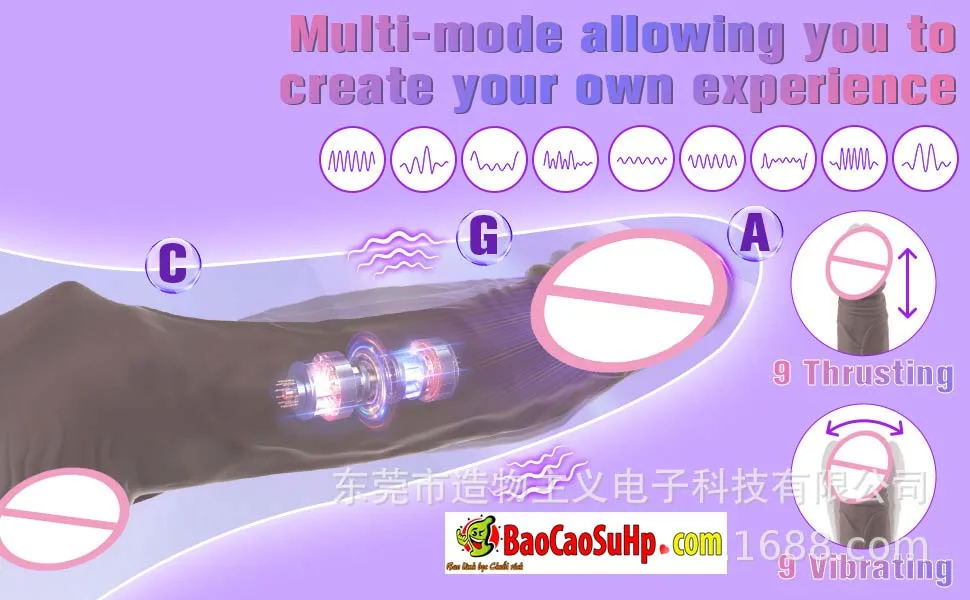 Dương vật giả Silicone Tenebris rung thụt ảnh 7
