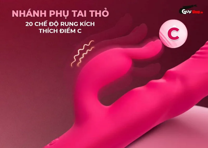 Galaku Ripple 3 in 1 với nhánh phụ tai tỏ 20 chế độ rung