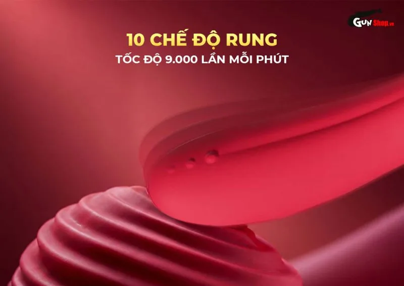Galaku Tessie với 10 chế độ rung tốc độ 9000 lần/phút