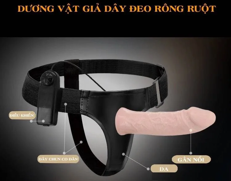 Dương vật giả rung dây đeo thoải mái trải nghiệm đỉnh cao — Tích Hợp Bộ Rung Nhiều Cấp Độ