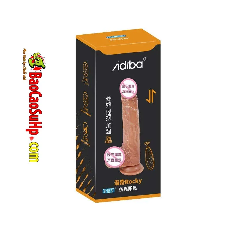 Dương vật giả đóng đất Silicone rung thụt Adiba điều khiển từ xa size nhỏ 3.5cm ảnh 3