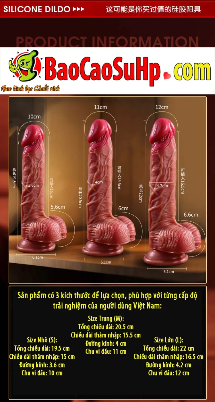 Dương vật giả Mizzzee Hessius Silicone gân nổi 3D mềm mại — hình 20