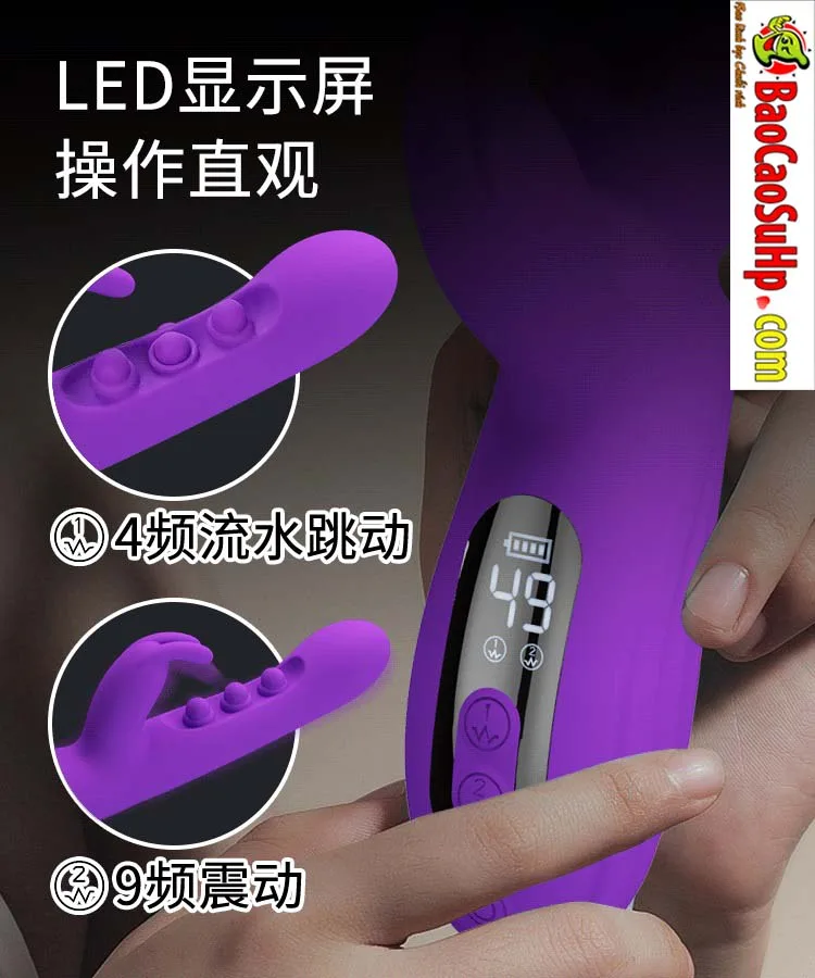 Dương vật giả tai thỏ LCD đa chức năng Prettylove Sabian — hình 17
