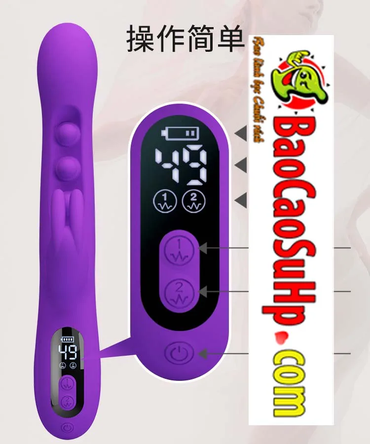 Dương vật giả tai thỏ LCD đa chức năng Prettylove Sabian — hình 19